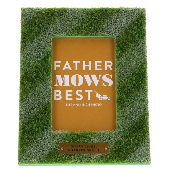 Father Mows Best Faux Grass Picture Frame, 4" x 6", Father's Day by Way To Celebrate