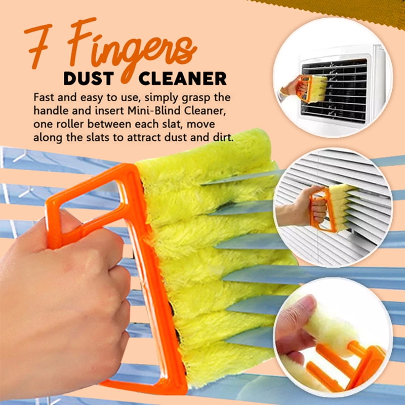 Washable Venetian Blind Cleaner Duster Brush  7 Slats Easy Cleaning Supply 