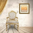 thumbnail image 3 of Greene, Taylor 20x20 Gold Ornate Wood Framed with Double Matting Museum Art Print Titled - Hope Wonder Wish Orange, 3 of 4