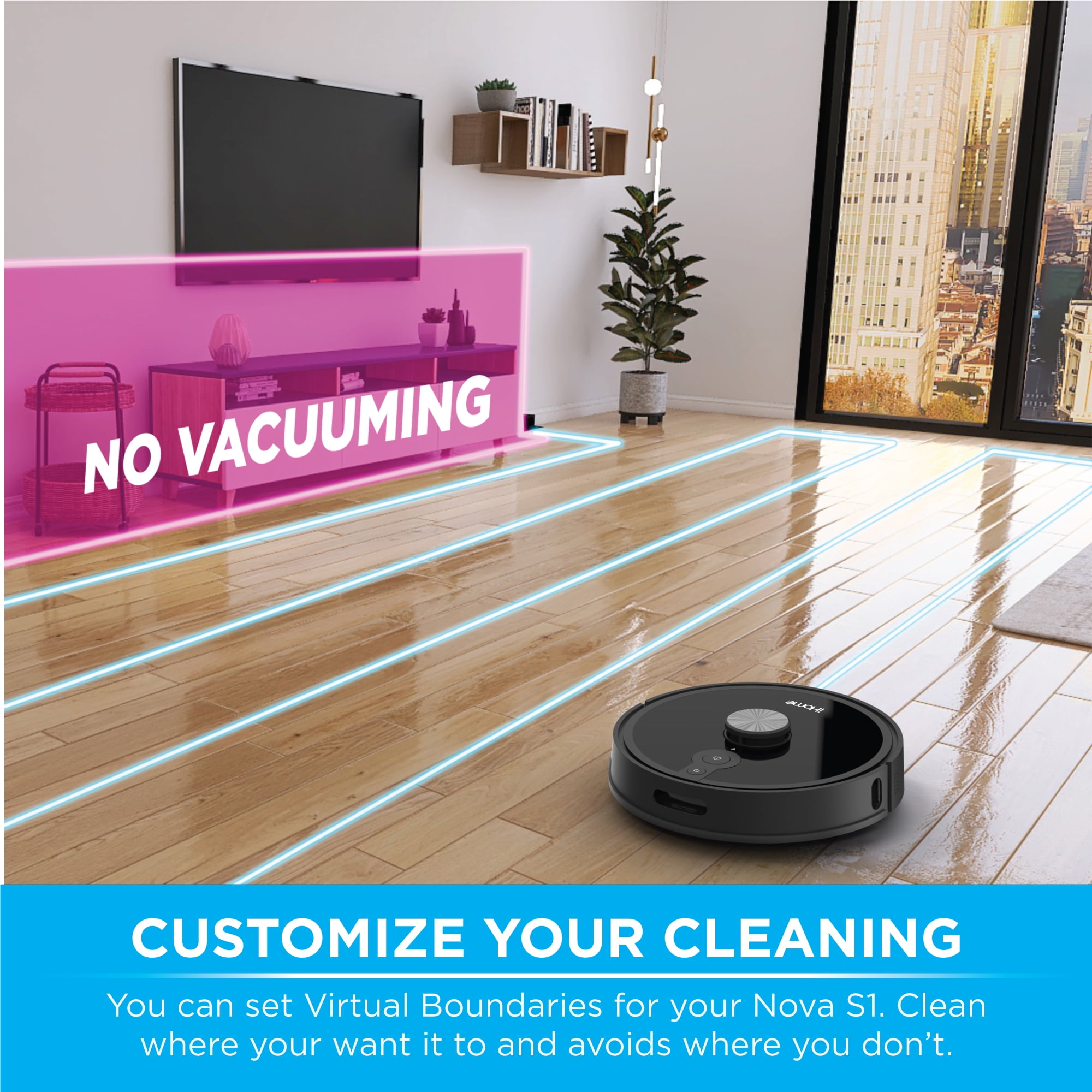 iHome AutoVac Nova S1 Pro Self Empty Robot Vacuum, LIDAR Mapping, 150 ...