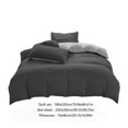 thumbnail image 3 of Summercome Duvet Cover Twin Size, 3 Pieces Soft Microfiber Duvet Cover Set, Washed Cotton Bedding Set Cover, All Season Beding Set, Include 1 Duvet Cover with Zipper, 1 Flat Sheet, 2 Pillowcases, Gray, 3 of 9
