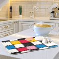 thumbnail image 6 of Yayeee Dish Drying Mat for Kitchen Counter 16"x18" Microfiber Absorbent Pad, White Checkered Pattern, 6 of 7