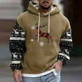 thumbnail image 5 of CONZONE Christmas Men's Hoodies Xmas Deer Hoodie for Men Graphic Long Sleeve Pullover Hooded Sweatshirt Soft Fall Winter Sweatshirts With Pocket, 5 of 5