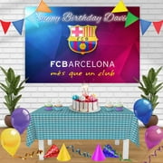 FC Barcelona Birthday Banner Personalized Party Backdrop Decoration 60 x 44 Inches