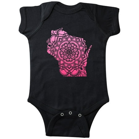 

Inktastic Wisconsin Silhouette Mandala Gift Baby Boy or Baby Girl Bodysuit
