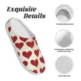 thumbnail image 5 of Daiia Love Print Women’s Fuzzy Slippers Memory Foam Lightweight House Shoes Cozy Loafer Flannel House Shoes-37/38, 5 of 7