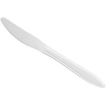 Solo K6BW Style Setter Mediumweight Plastic Knives, White, 1000/Carton