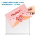 thumbnail image 4 of HINTRMENT Raffle Ticket Box Donation Collection Box Transparent Acrylic Storage 1Pack, 4 of 8