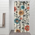 thumbnail image 2 of Pioneer Flower Floral Print Pattern Shower Curtain 36"x72" ,Bathroom Decorative Shower Curtains Set with 12 Hooks,Modern Waterproof Washable Shower Curtain, 2 of 6