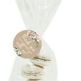 thumbnail image 2 of Peach Coral Kraft Brown Rustic Floral Garden Party Wedding, Circle Gift Tags, Thank You for Celebrating, 24-Pack, 2 of 2