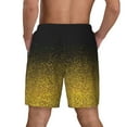 thumbnail image 3 of Kdxio Gold Glitter Gradient Print Men'S Swim Trunks With Compression Liner 7 Inch Inseam Quick Dry Swim Shorts, 3 of 7