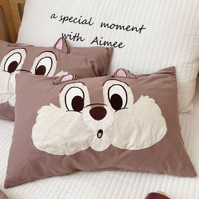 Funda de almohada bonita de dibujos animados de la serie Disney para adultos y niños, funda de almohada individual para dormitorio de estudiantes, diseño de doble cara