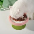 thumbnail image 2 of Fairela Elevated Ceramic Cat Bowl,Anti-Slip Raised Pet Feeder with Ice Cream Style Design,Pink, 2 of 8