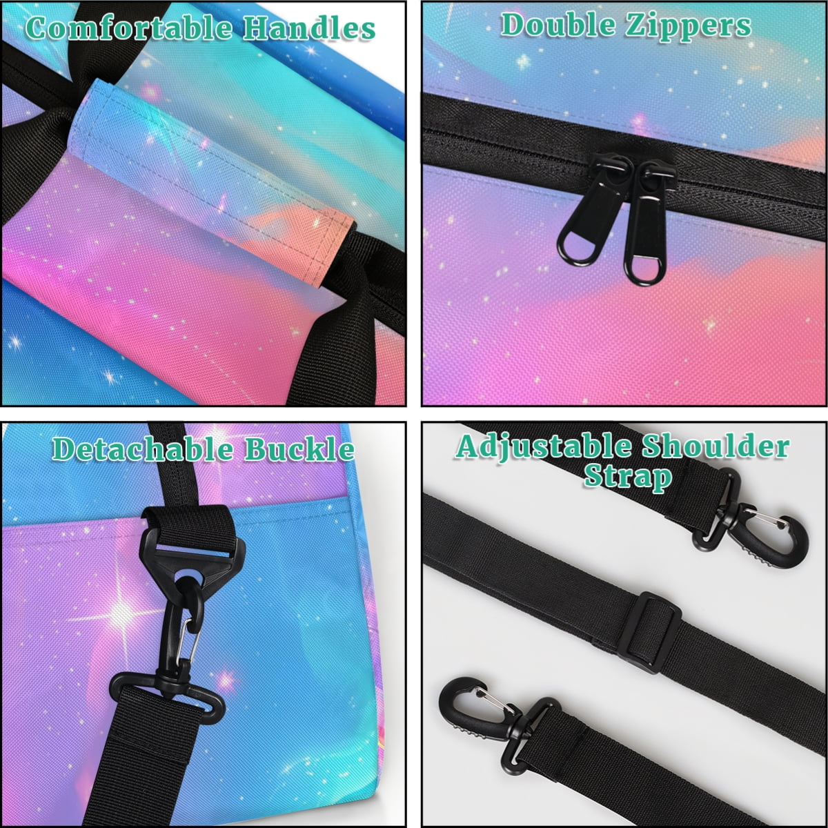 Qzjjjmy Dance Gymnastics Bag for Girls Duffle Bag Dance Travel and Gymnastics Tote Bag for Kids
