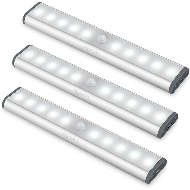 LED under cabinet lighting, wardrobe lights motion sensor lights rechargeable cabinet lights wireless LED kitchen cabinets (3 pack)