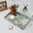 thumbnail image 3 of Travertine Tray,Bathroom Vanity Tray Non-Ceramic/Non-Resin,Marble Perfume Decorative Tray 12 x 8 inch (Travertine), 3 of 8