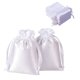 thumbnail image 1 of Bolsas de regalo KUPOO con cordón satinado de 4 x 6 pulgadas, paquete de 50 unidades, color blanco, 1 of 1