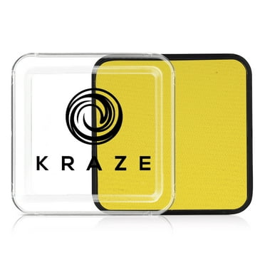Kraze FX Square - Light Yellow Face Paint (25 gm) - Hypoallergenic, Non-Toxic, Water Activated Professional Face & Body Painting Makeup Supplies for Sensitive Skin, Kid Safe, Adults