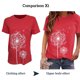 thumbnail image 5 of Qarigey Camisas de manga corta para mujer, camisetas de verano de estilo sencillo con diente de león, ropa informal universal, accesorio de Prendas para la parte del cuerpo Rojo L, 5 of 6