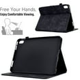 thumbnail image 4 of Tablet Case for iPad 10th Generation 10.9" 2022, Embossed Pattern PU Leather Smart Auto Wake/Sleep Cover with Stand Card Slots Magnetic Clasp Shockproof Case for iPad 10.9 2022(10th),Black, 4 of 9