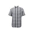 thumbnail image 1 of Camisa George Para Hombre Cuadros Grandes Manga Corta Talla M Blanco con Negro, 1 of 3
