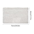 thumbnail image 3 of CuiLiyq Thickened Chenille Bath Mat, 30"x18" Absorbent Non Skid Rug, Soft Floor Pad for Bathroom, Entryway, Bedroom (White), 3 of 6