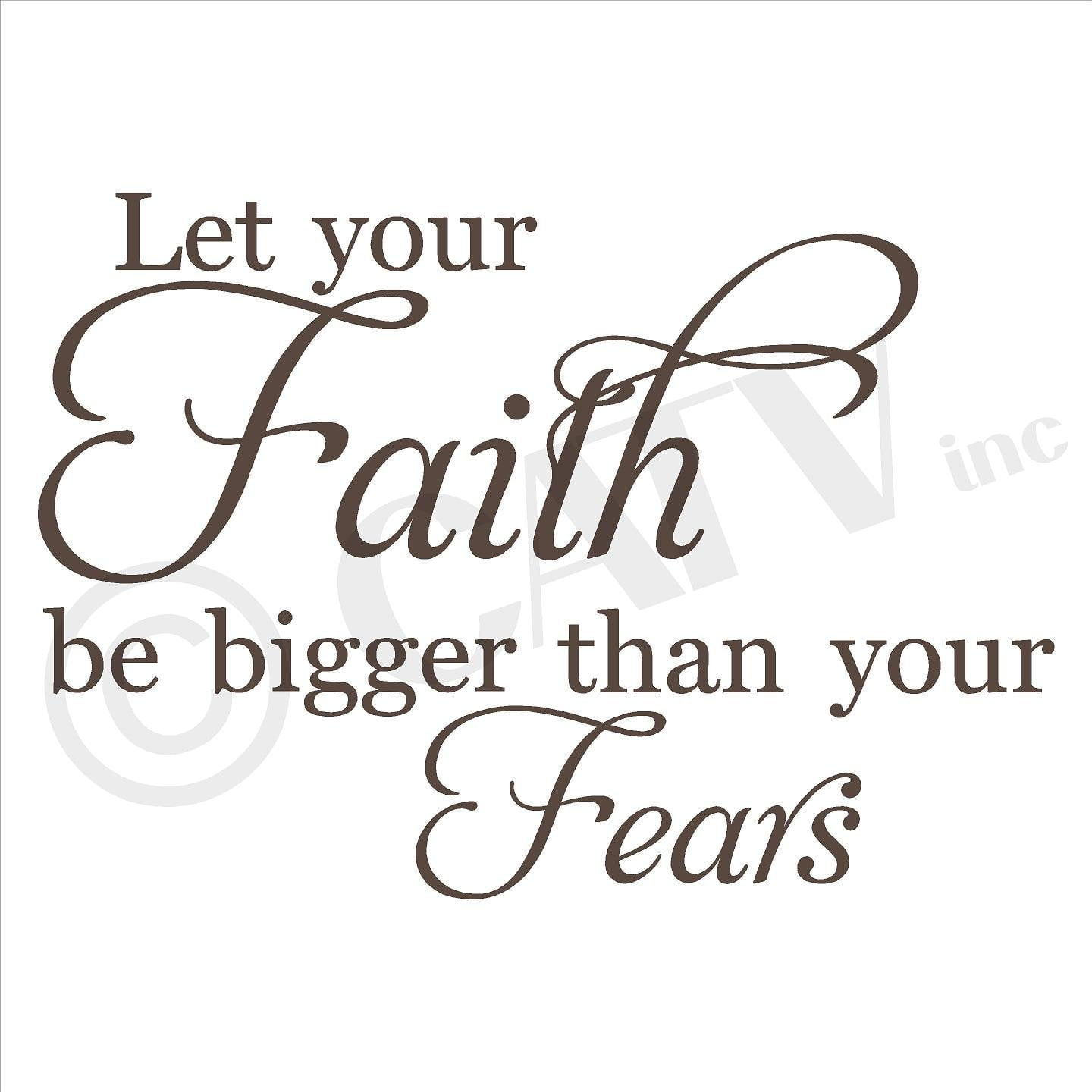 Bible Verse Black Bracelet, Let Your Faith Be Bigger Than your Fear, I