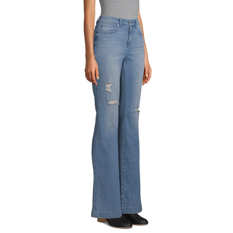 Scoop Women's Release Hem Flare Jeans - Walmart.com