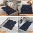 thumbnail image 4 of Kitchen Runner Rugs, Abstract Blue Sky 3'x5' Throw Rug with Tassels, Shining Stars on Scenery Background Washable Soft Floor Carpet Runner for Hallway Bedroom Bathroom Laundry Room, 4 of 9