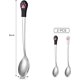 thumbnail image 2 of 2 Pieces Dog Spoon Pet Can Spoon Stainless Steel Pet Food Spoon Claw Spoon For Dog And Food Can, White And Bla, 2 of 4