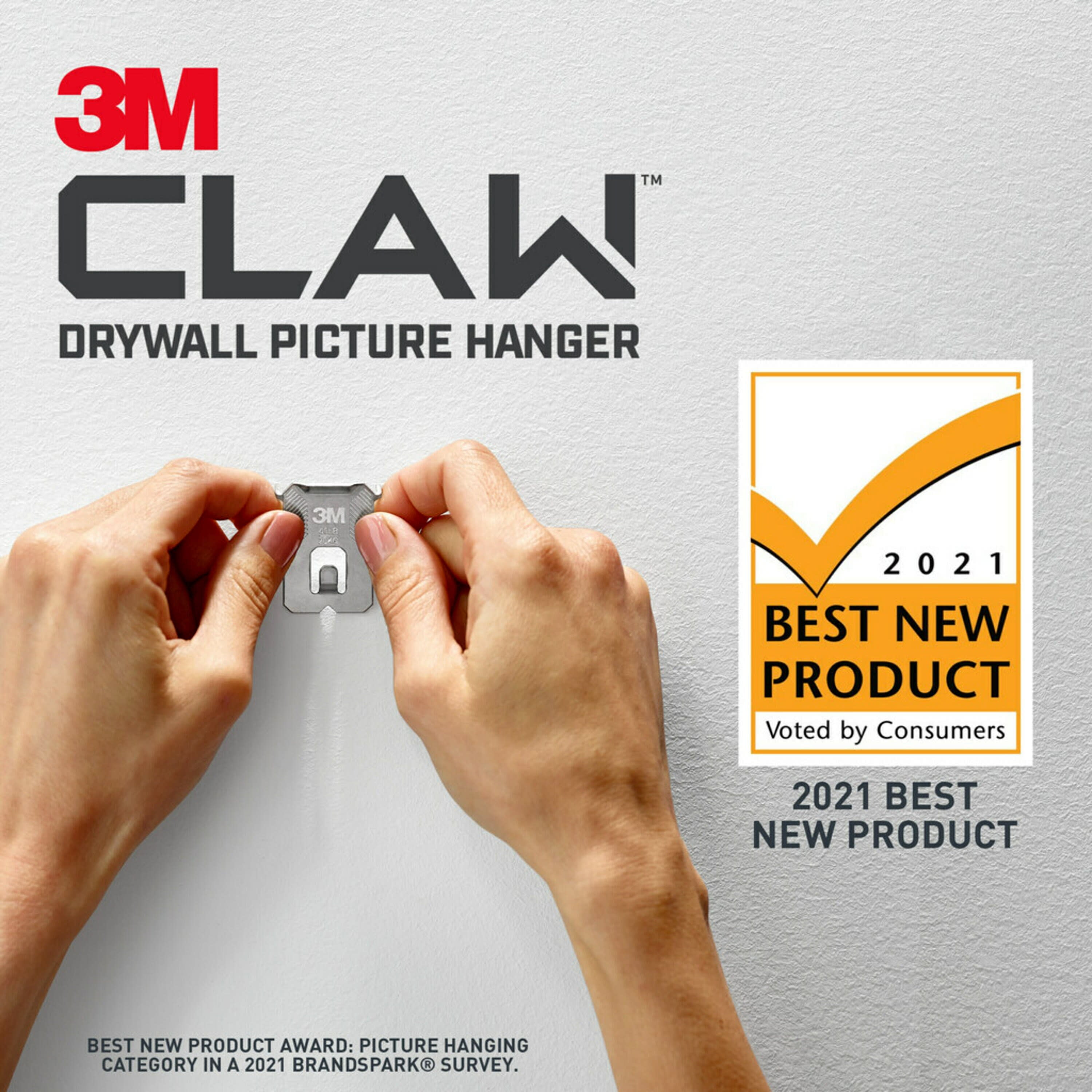 3M CLAW Drywall Picture Hanger with Spot Marker, Holds 25 lbs, 10 Hangers,  5 Markers 
