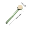 thumbnail image 3 of Long Handle Shower Brush for Back Exfoliating - Soft Bristle Bath Brush for Body Cleansing, Daily Skin Care, and Scrubbing - Extended Reach Back Scrubber - 1 Pack, 3 of 6