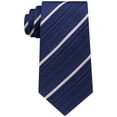 thumbnail image 1 of Kenneth Cole Mens Stripe Self-tied Necktie, Blue, One Size, 1 of 1