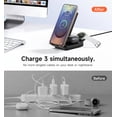 thumbnail image 5 of SURITCH for Samsung 3-in-1 Wireless Charging Station, Ultra-Portable Charging Dock Stand for Galaxy S26/S25/S24/S23/S22/S21/Note/Z Fold Flip, Galaxy Watch 8/7/6/5/4/3/Buds, Black, 5 of 12
