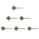 thumbnail image 1 of Pasadores de bronce antiguos 6pcs con diapositivas de agarre de cabellero de almohadilla de flor cuadrada Hugo Clips de pelo vintage, 1 of 3