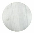 thumbnail image 4 of Modern White Marble and Burnished Gold Pedestal Bistro Table, 4 of 5