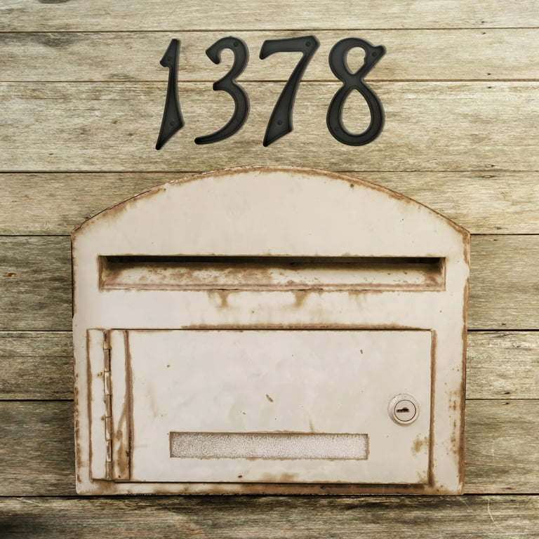 Hy-Ko 4 Inch House Address Number 1, Textured Black Plastic