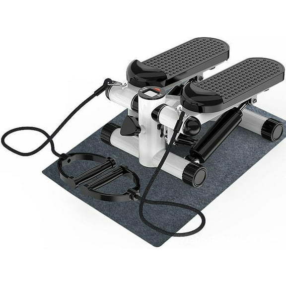 Mini Stepper, Air-Powered Stair Stepper with LCD Digital Monitor, Resistance Bands and Pad, Steppers for Exercise at Home Office - 330lbs Laoding Capacity