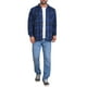 thumbnail image 2 of Camisas de manga larga ajustadas de botones con bolsillo para hombres INSPIRE CHIC en colores contrastantes, 2XL, negro y azul, 2 of 7