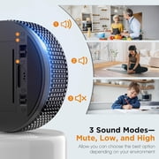 YMWVH Magnetic Pomodoro Kitchen Timer, Countdown Countup with Large LED Display, 3 Preset Times, 3 Adjustable Volume Levels, 1 Pack, Black