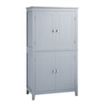 thumbnail image 2 of Resenkos Storage Cabinet,Kitchen,Pantry Cabinet,Elegant Bathroom Floor Storage Cabinet, Bathroom Storage Unit, Cabinet with 4 Doors, Grey, 2 of 11
