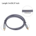 thumbnail image 2 of Cable de Audio 360 Grados Rotativo Digital Óptico 3.3 Ft Chapado Oro Plateado, 2 of 7