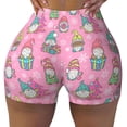 thumbnail image 2 of Fotbe pink Holiday Joy Shorts Sin Costuras – Shorts Deportivos de Cintura Alta para Mujer, Elásticos para Gimnasio, Yoga, Running o Ciclismo-Large, 2 of 8