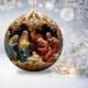 thumbnail image 4 of Decoraciones navideñas, adornos navideños, regalos de Navidad. Colgante circular con efecto de bendición de nacimiento y visión estereoscópica navideña. Adornos para coche., 4 of 6