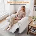 thumbnail image 4 of Korser Small Recliners for Small Spaces,Swivel Rocker Recliner Chair with Side Pockets for Living Room,Beige, 4 of 7