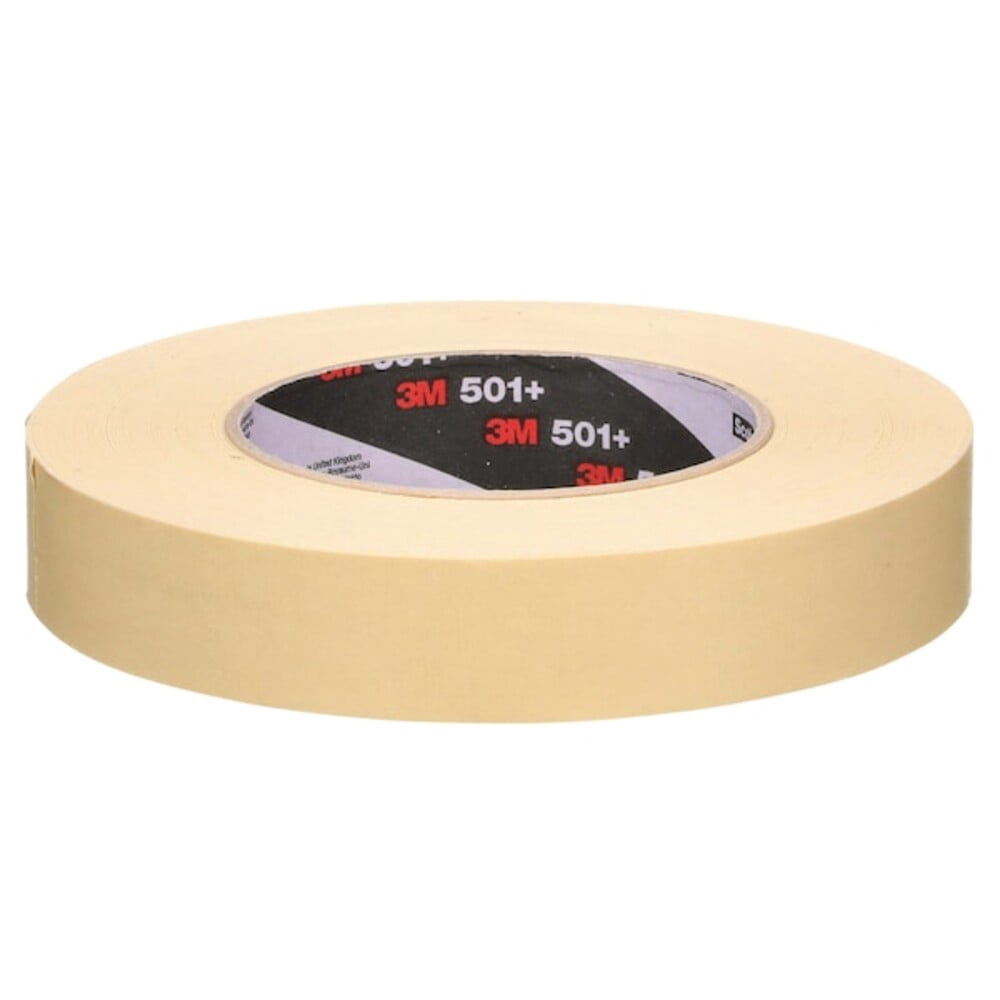 Painter's Tape, 24 mm W x 55 m L, 7.3 mil Thick, Tan, Rubber Adhesive, 36 PK 501+
