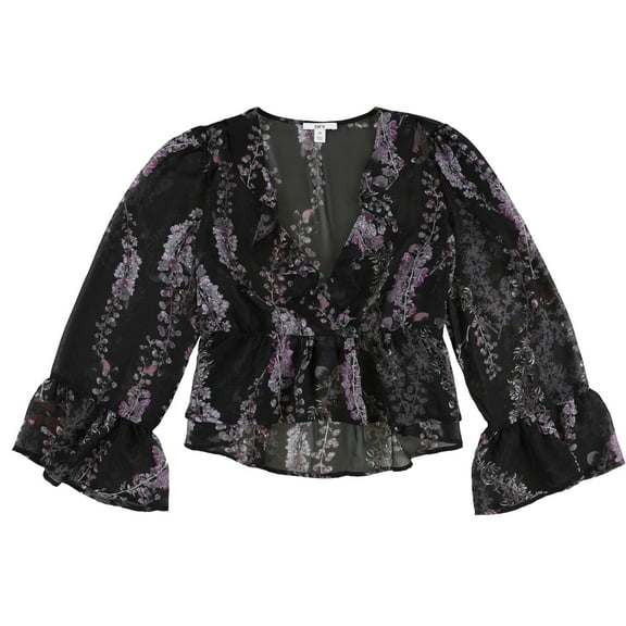 Bar Iii Womens Floral Pullover Blouse