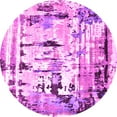 thumbnail image 1 of Ahgly Company Indoor Round Oriental Pink Industrial Area Rugs, 3' Round, 1 of 4