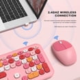 thumbnail image 2 of Wireless Keyboard and Mouse Combo - 2.4G Full-Sized Cute Colorful Retro Keyboard, 2 of 7