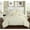 Beige, variant on 3 or 4 Piece Whitley Pinch Pleated ruffled and pleated complete Duvet Cover Set Shams and Decorative Pillows included